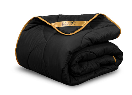 2-in-1 Dekbed - 160 x 200 cm - Zwart - Dekbed zonder overtrek - Anti Allergie & Ademend - All Year Dekbed - Zomerdekbed & Winterdekbed
