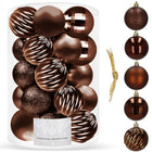Kerstballen | 20 Stuks | 6 cm | Bruin