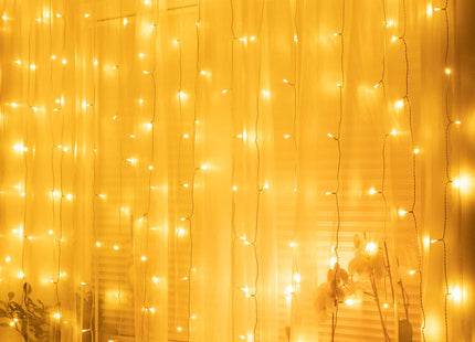 Lichtgordijn | IJspegel Verlichting | Inclusief USB En Afstandsbediening | 200 LED | 5 Meter | Warm Wit