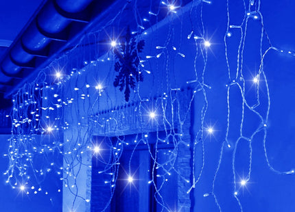 IJspegel Verlichting | 12 m + 2.5 m Snoer | 300 LED | Flash | Koppelbaar | Blauw