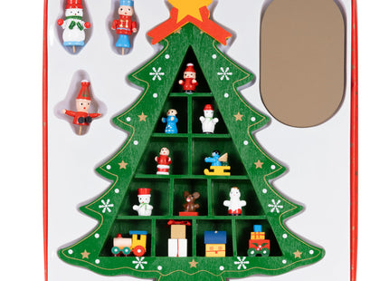 Kerstfiguur - Kerstboom - Kerstversiering - Hout - 28 cm