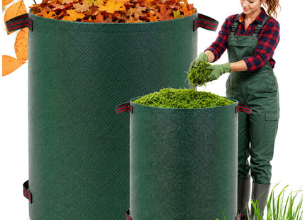 Tuinafvalzak - 300 liter - Duurzaam - Herbruikbaar - Scheurvast - Kunststof - Ø 68 cm x 84 cm hoog - Groen -