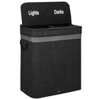 Wasmand | 100 Liter | 2 Vakken | Lights | Darks | Zwart