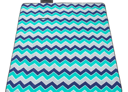 Picknickkleed | Picknickdeken | Buitenkleed | Picknick | 220 x 180 cm | Blauw/Mint/Grijs/Wit