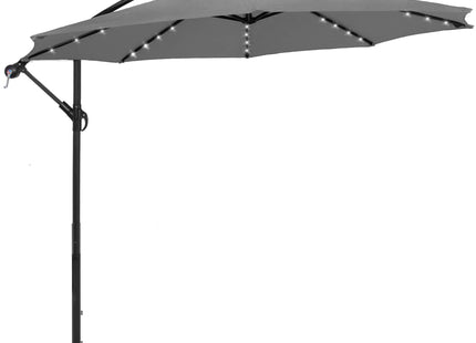 Parasol | LED | Parasols | Kantelbaar | Met Ventilatie | Grafiet | Ø300 cm