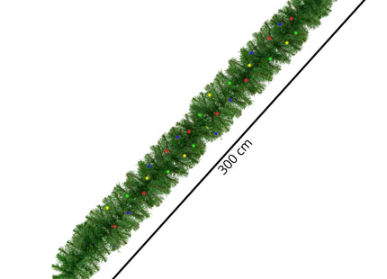 Kerstslinger | 2,7 m | Lichtgevend | Multicolor | Warm Wit | 50 Led