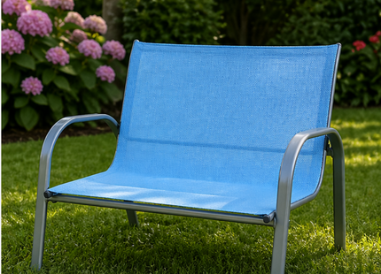 Kinderbank - Kinderspeelgoed - 43x70x58 Cm - Blauw - Textiel