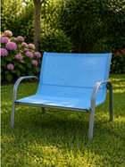 Kinderbank - Kinderspeelgoed - 43x70x58 Cm - Blauw - Textiel