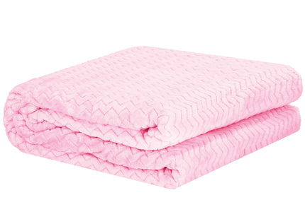 Plaid | Sprei | Bankdeken | Deken | 70 x 160 cm | Pluche | Roze