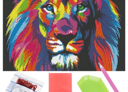 Diamond Painting - Volwassenen - Leeuw - 40 x 30 cm