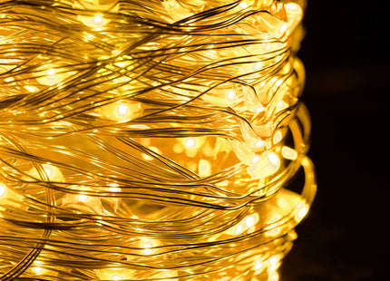 Kerstboomverlichting - 100 LED - Microdraden - 10 M - Warm Wit