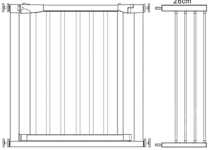 Traphekje | 75 - 110 cm | Traphek | Veiligheidshekje | Metaal | Hout | Zwart/Bruin