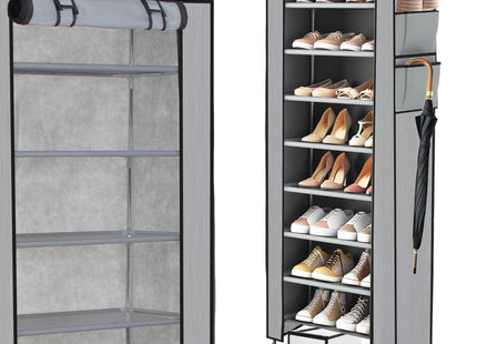 Schoenenrek - Schoenorganizer - Grijs - Stof - 9 Planken