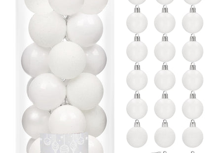 Kerstballen | 20 Stuks | 4 cm | Wit