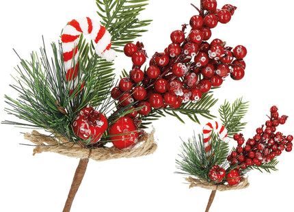 Kersttak | Decoratie | Rood | Zuurstok | 24 cm