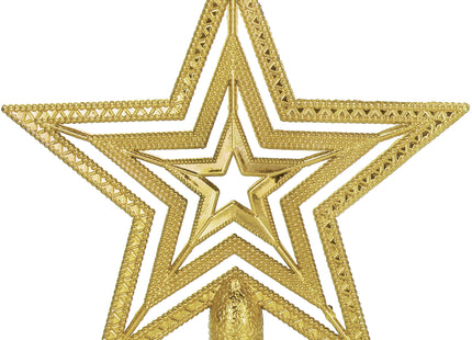 Kerstboom Piek | Ster | 15 cm | Goud