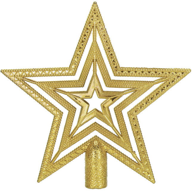 Kerstboom Piek | Ster | 15 cm | Goud
