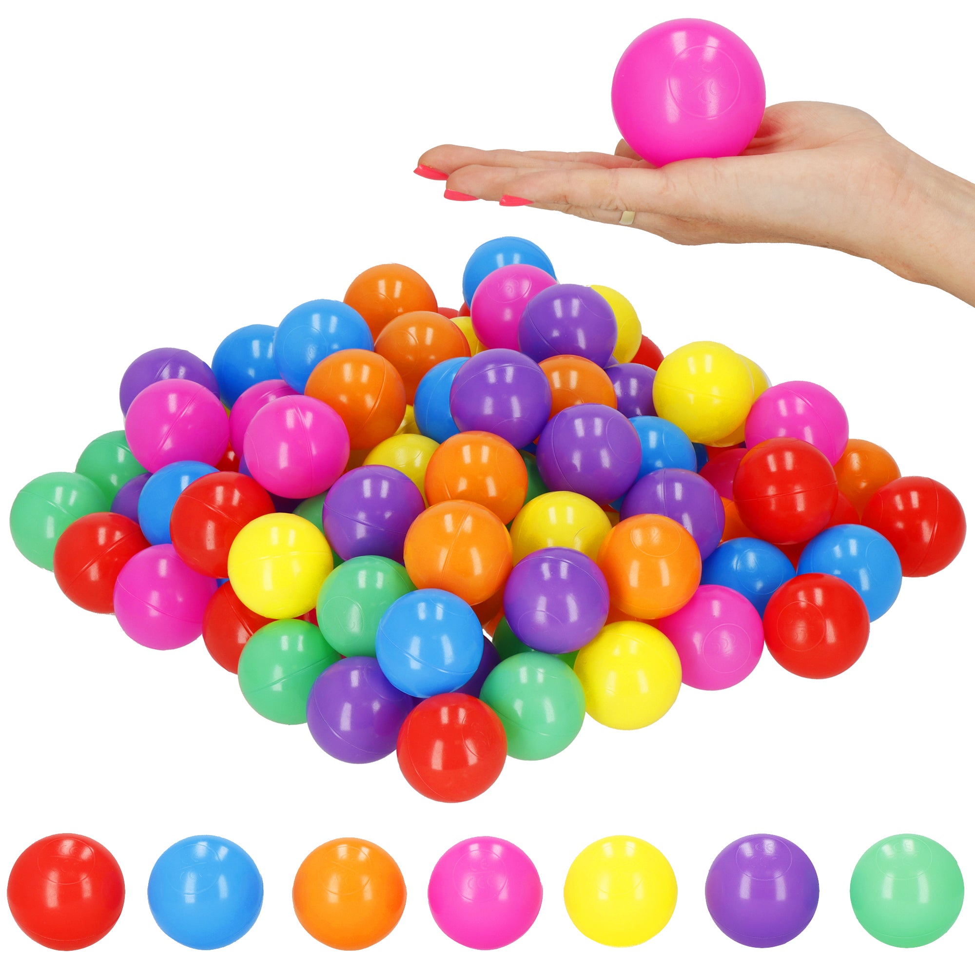 Ballenbak - 200 ballen - rond - 90x30 cm ballenbad - witte, babyblauw, grijze ballen Ballenbak - 200 ballen - rond - 90x30 cm ballenbad - witte, babyblauw, grijze ballen