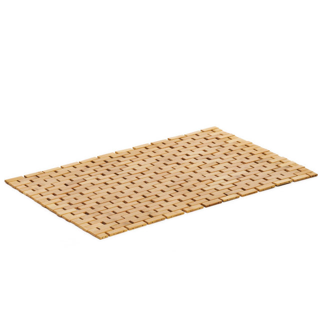 Badkamermat - Antislip - Sneldrogend -Bruin - Bamboe - 80 x 50 cm
