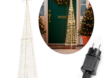 Kerstboom | lichtgevend | Kerstdecoratie | 250 LED | Warm Wit | 100 cm  | IP44