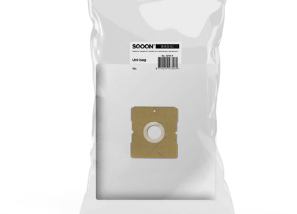 SQOON®  Stofzuigerzakken Basic  Geschikt voor UNI Bag (Inventum ST306 / ST307 / ST308, Sauber, Waves, Gamma) - High Filtration - 10 Stuks