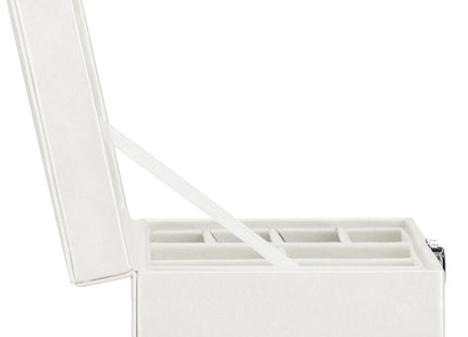 Sieradendoos | Juwelendoos | 21 x 11 x 6 cm | Wit/Crème