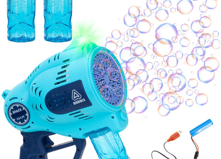 Bellenblaasmachine - Bellenblaas Pistool - Bellenblazer - Bubble gun Volledig Elektrische Bubbel Gun met Reservoir - Blauw -Led Verlichting
