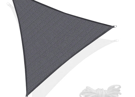 Schaduwdoek | Zonnezeil | Driehoek 3 x 3 x 3 m | 90% Schaduw | Donker Grijs