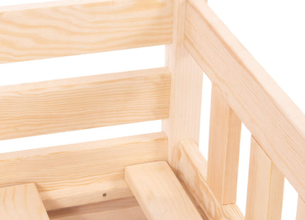 Kinderbed  - Veiligheid - Kasten - Hout - Lichtbruin - 160 x 80cm