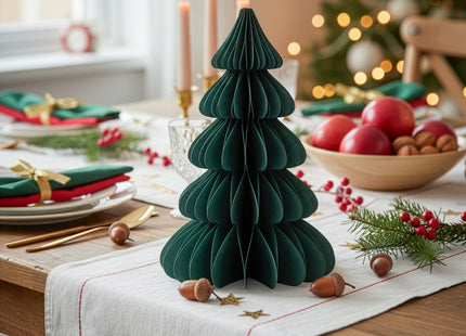 Kerstbal | Papier | 30 Cm | 3D | Donkergroen