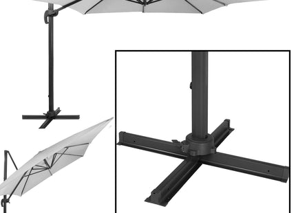 Parasol | Parasols | Kantelbaar | Met Ventilatie | Lichtgrijs | 290 x 390 cm