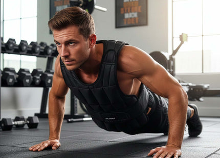 Gewichtsvest - Verzwaard Vest  - Trainingsvest - Crossfittvest - Hardlopen / Cardio - Verstelbaar - 10 Kg - Zwart