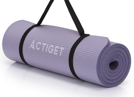 Actiget® Yogamat - Extra Dik - Inclusief Draagriem - 183 x 61 x 1,5 CM - Paars