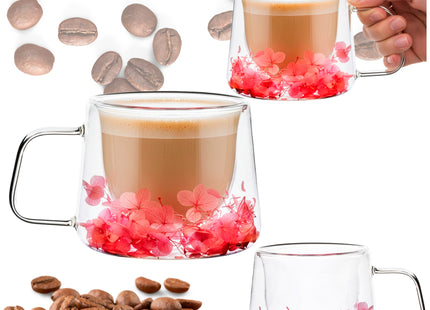 Dubbelwandig glas - Thermisch glas - Koffieglas - Thee glas - Warme en Koude dranken -180 ML
