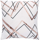 Sierkussenhoes | Kussenhoes | Kussensloop | Woonaccessoires | Geometrisch | Wit | Roze | Zwart | 40 x 40 cm | 1 Stuk