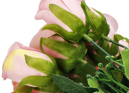Kunstboeket - Sierboeket - Decoratief - Rozen - Decoratief - Roze - 12 Stuks