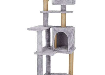Krabpaal - 5 Etages - Voor Katten - Toren - Meubelbescherming - 45 x 45 x 127 cm - Grijs