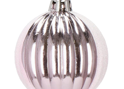 Kerstballen | 153 Stuks | Roze/Wit