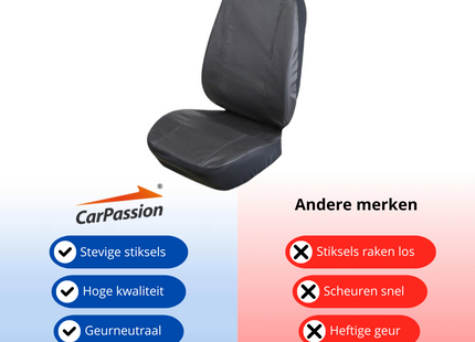 Autostoelhoes - Autostoelbeschermer-  Stoelhoes - Bescherming - Kunstleder - Zwart - Maat M
