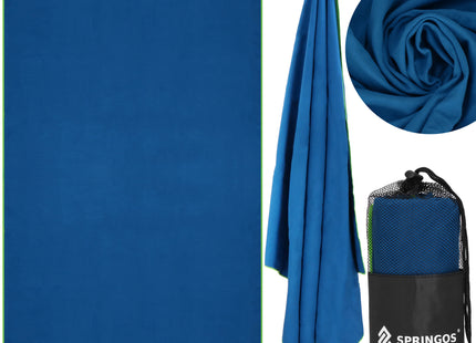 Strandmat | Strandkleed | Strandlaken | Zandvrij | 90 x 180 cm | Blauw