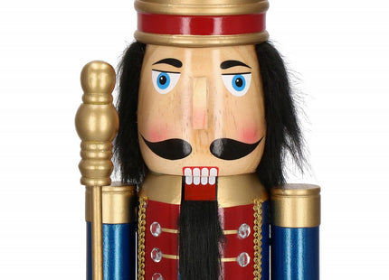 Notenkraker Kerst | 90 cm | Blauw/Rood