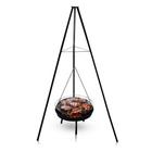 Muntel® BBQ Tripod - Driepoot - 6 in 1 - Inclusief Pot - Inclusief Rooster - Inclusief Vis Rookplankjes - Inclusief Vuurschaal - 6 X Spies - 1 X Suikerhoedhouder -  65 x 180 cm