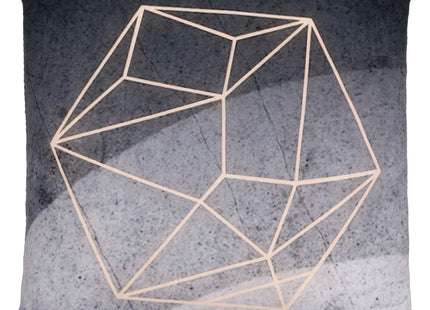 Sierkussenhoes | Kussenhoes | Kussensloop | Woonaccessoires | Geometrisch | Grijstinten | Roze | 40 x 40 cm | 1 Stuk