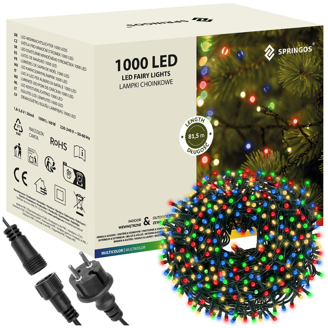 Kerstverlichting | 80 m | 1000 LED | Veelkleurig