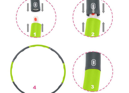 Fitness Hoelahoep | 100 cm | Groen/Grijs