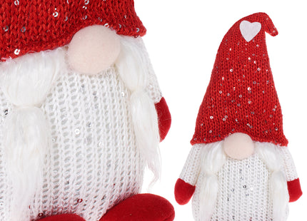Kerstkabouter - Gnome - Dame - Kerstversiering - 28 cm