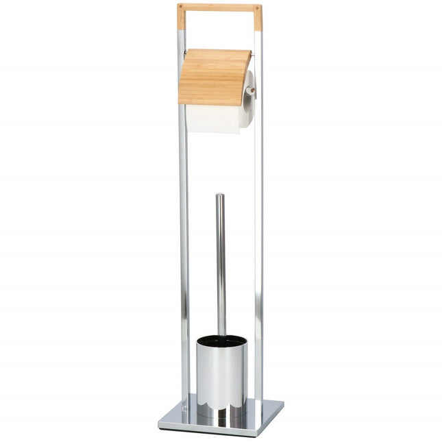 Toiletbutler | Chroom/Bamboe