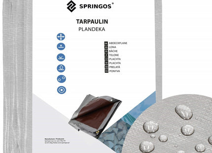 Afdekzeil | 4 x 7 m | 210 g/m2 | Grijs/Bruin