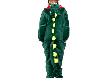 Onesie Draak | Kinderen  | Maat 110/120 | Groen