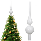 Kerstboom Piek | Glas | 24,5 cm | Glanzend | Wit